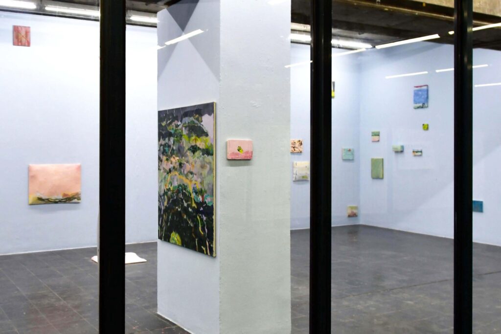 Exhibition View "Layers": Works by Stefanie Winter and Anna Sophie Hölzl